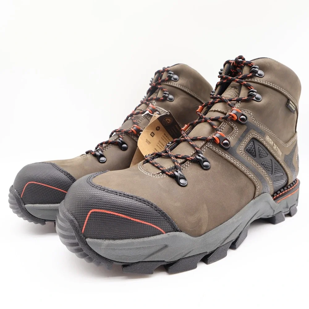 Irish Setter Boots Mens 13 D Crosby Leather Waterproof Safety Toe 83628 NIB